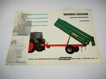 Unsinn Record UHK 80 Einachsheckkipper Prospekt Technische Daten 70er