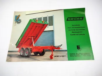 Unsinn Record UKS72-80 - UKSE 3-120 T Schnellläufer Kipper Prospekt 1970er