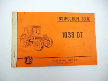 UTB U1033 DT Tractor Instruction Book 1998 Tractorul Brasov Romania