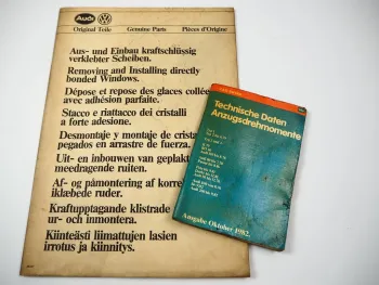 VAG VW Käfer T2 Audi 100 200 K70 Technische Daten Anzugsdrehmomente & Scheiben Montage