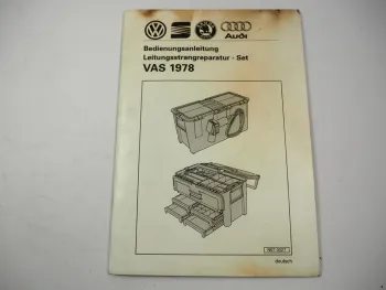 VAS 1978 Leitungsstrangreparatur Set Bedienungsanleitung Audi VW Seat Skoda