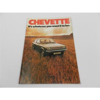 Vauxhall Chevette 1256 cc Prospekt Brochure 1975