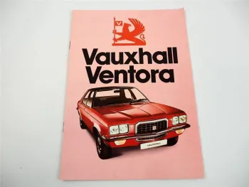 Vauxhall Ventora 3293 cc Saloon Estate Prospekt Brochure 1974
