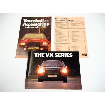 Vauxhall VX Series 1800 2300 GLS Saloon Estate Prospekt Brochure Price List 1976