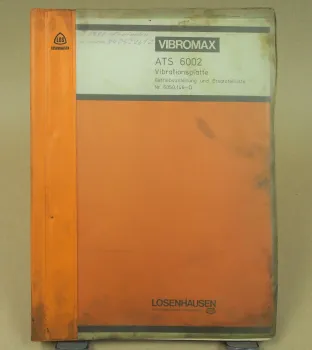 Vibromax ATS6002 Verdichter Bedienungsanleitung Wartung Ersatzteilliste 70er Jah