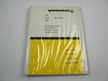 Vibromax Schnellschlag Stampfer SL 1 SL 2 Betriebsanleitung Ersatzteilliste 1993