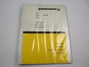 Vibromax Vibrationsplatte AT 12 Ersatzteilliste Ersatzteilkatalog 1998