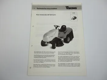 Viking MT540 Cyclon Aufsitzmäher Betriebsanleitung Schaltplan 1998
