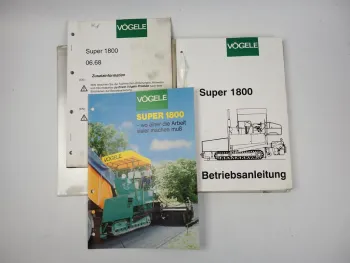 Vögele Super 1800 Straßenfertiger Betriebsanleitung Schaltplan 1998