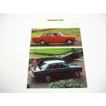 Volvo 144 PKW Prospekt Brochure 1966 englisch