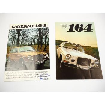 Volvo 164 PKW 2x Prospekt 1968/69