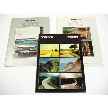 Volvo 240 260 Serie PKW 3x Prospekt 1979/80