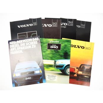 Volvo 340 343 345 360 760 PKW 7x Prospekt 1980er Jahre