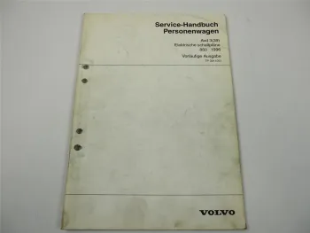 Volvo 850 1996 Elektrische Schaltpläne Werkstatthandbuch vorläufige Ausgabe