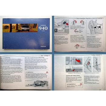 Volvo 940 1996 manuale di uso e manutenzione Betriebsanleitung Italienisch