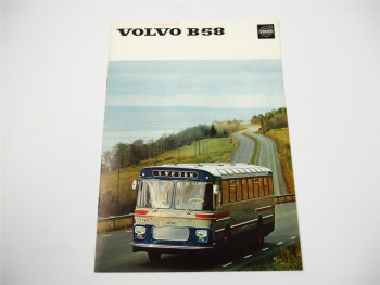 Volvo B58 Bus Brochure Prospekt 1967 englisch