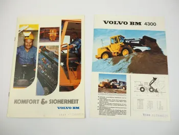 Volvo BM 4300 Radlader Komfort Sicherheit 2x Prospekt 1977