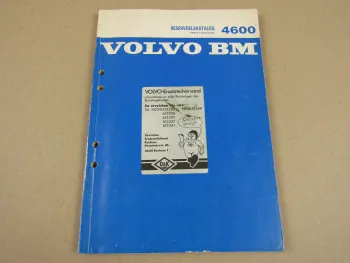 Volvo BM 4600 Radlader Ersatzteil-Bildkatalog Parts List Reservdelskatalog 1982