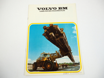 Volvo BM 621 641 841 846 1240 1641 Radlader für Holzumschlag Prospekt 1976