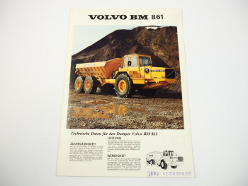 Volvo BM 861 Dumper Muldenkipper Prospekt 1979