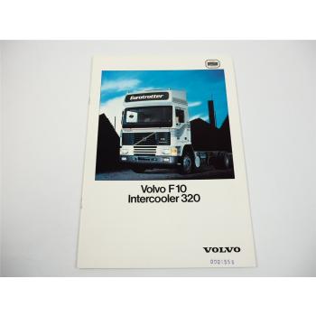 Volvo F10 Intercooler 320 LKW Frontlenker Pritschenwagen 44t Prospekt 1987