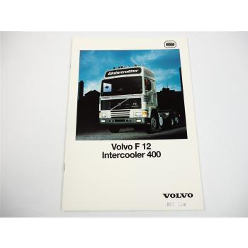 Volvo F12 Intercooler 400 LKW Frontlenker Pritschenwagen Prospekt 1987