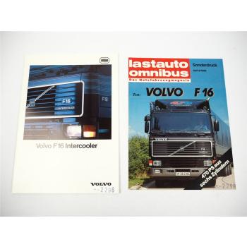 Volvo F16 Intercooler LKW Prospekt Testbericht 1988/89