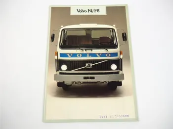 Volvo F4 F6 LKW Frontlenker Pritschenwagen Prospekt 1978