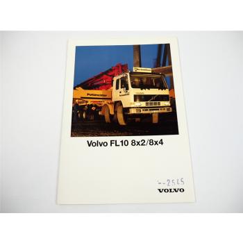 Volvo FL10 LKW Frontlenker Pritschenwagen Betonpumpe Prospekt 1990