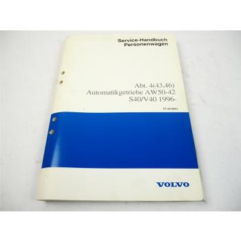 Volvo S40 V40 Automatikgetriebe AW 50-42 Werkstatthandbuch 9. 1996