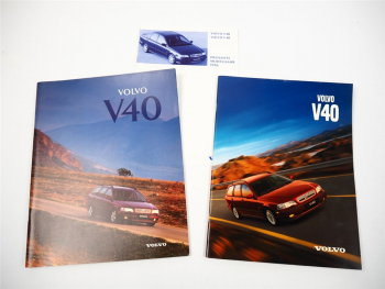 Volvo V40 PKW 2x Prospekt Preisliste 1996/99