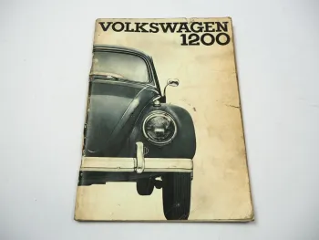 VW 1200 Käfer Limousine Cabriolet 34 PS Betriebsanleitung Bedienung 1963