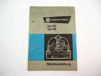 VW 122 126 Industriemotor Betriebsanleitung Bedienungsanleitung 1965