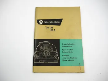 VW 126 126A Industriemotor 1,6l Ersatzteilliste Ersatzteilkatalog 1968