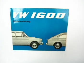 VW 1600 Typ 3 Betriebsanleitung Bedienungsanleitung 1965