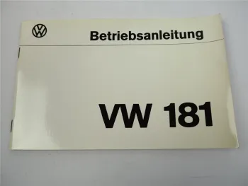 VW 181 Kübelwagen Betriebsanleitung Mehrzweckwagen Ausg. Jan. 1978 Original