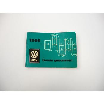 VW Dienst 1966 Taschenbuch VW Typ 1 2 3 Käfer T1 Bus Genau genommen ab 53