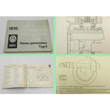 VW Dienst Service Daten VW Typ 4 411E Taschenbuch Genau genommen 1970