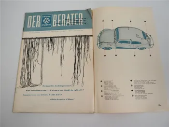 VW Ersatzteile Dienst Der Berater Heft 7 1955 VW Typ 1 Käfer Schaltpläne