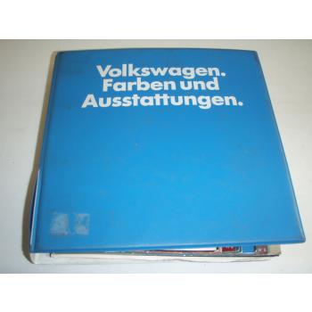 VW Farben Ausstattungen Muster Katalog 1983 1984