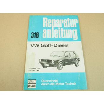 VW Golf 1 Diesel ab 1976 - 8/1980 Werkstatthandbuch Reparaturhandbuch