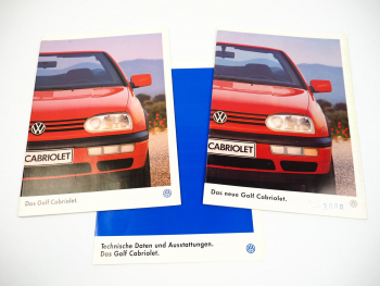 VW Golf 3 Cabriolet 3x Prospekt 1993/96