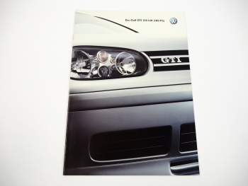 VW Golf 4 GTI 180 PS Prospekt 2001