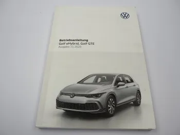 VW Golf 8 eHybrid & GTE CD Betriebsanleitung Bedienung 11/2020 Bordbuch Deutsch