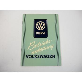 VW Käfer Typ 1 Volkswagen Brezelkäfer Betriebsanleitung Wartung 1952