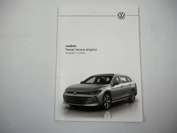 VW Passat B9 Variant eHybrid readme Betriebsanleitung Bedienungsanleitung Bordbuch