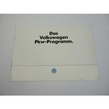 VW PKW Programm Käfer Polo Golf II Jetta Passat Scirocco Prospekt 1985