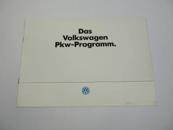 VW PKW Programm Käfer Polo Golf II Jetta Passat Scirocco Prospekt 1985