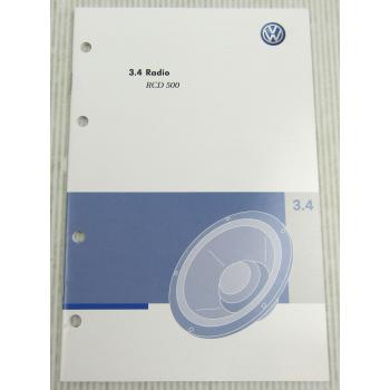 VW Radio 3.4 RCD 500 Betriebsanleitung Bedienungsanleitung 1/2005