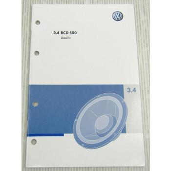 VW Radio 3.4 RCD 500 Betriebsanleitung Bedienungsanleitung 2005/2006
